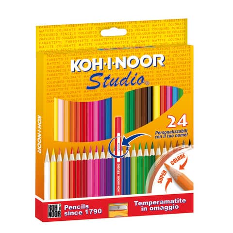 Astuccio matite colorate KOH-I-NOOR Legno 24pz - DH3325